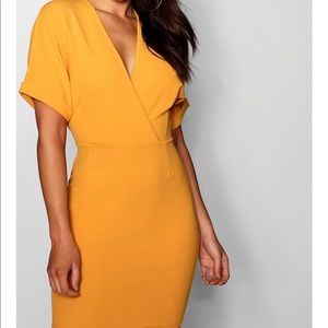 Wrap Over Belted Dress